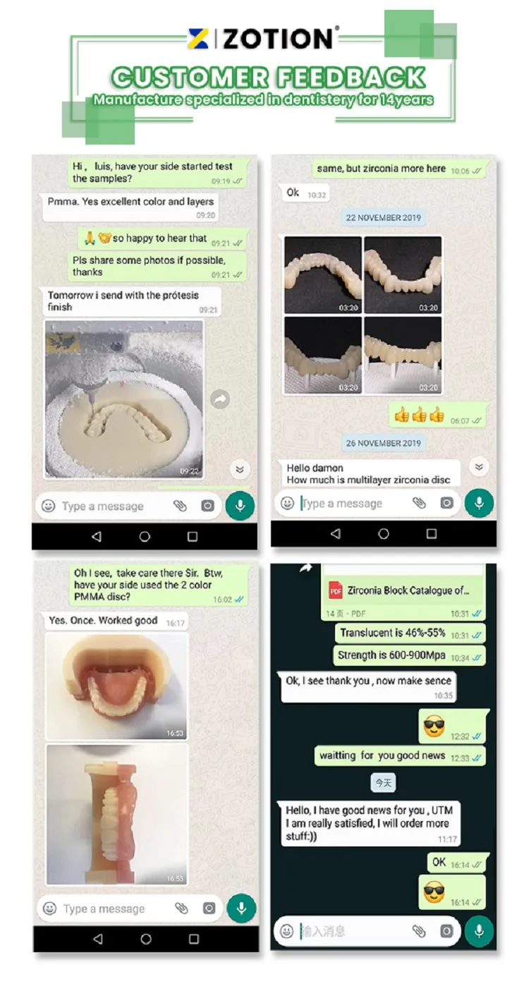 dental pmma disc flexible denture resin pmma blank customer feedback dental pmma disc flexible denture resin pmma blank customer feedback